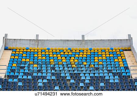 Stock Image - Photo of stadium seats. Fotosearch