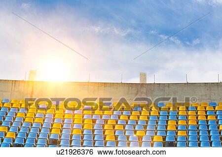 Stock Photograph - Photo of stadium seats. Fotosearch