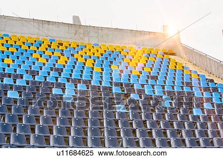 Stock Photography - Photo of stadium seats. Fotosearch