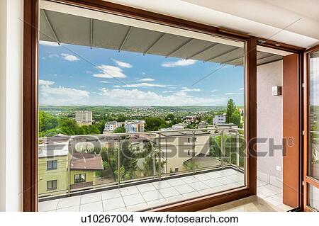 Photo of window view inside apartment View Large Photo Image Picture - Photo of window view inside apartment. Fotosearch