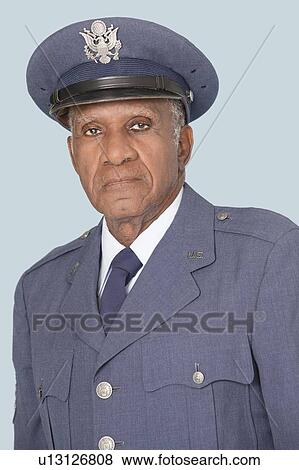 Portrait of a senior male US Air Force officer over light blue background View Large Photo Image Stock Photo - Portrait of a senior male US Air Force officer over light blue background. Fotosearch