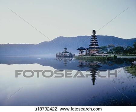 Pura Ulun Danu Shrine View Large Photo Image Stock Image - Pura Ulun Danu Shrine. Fotosearch
