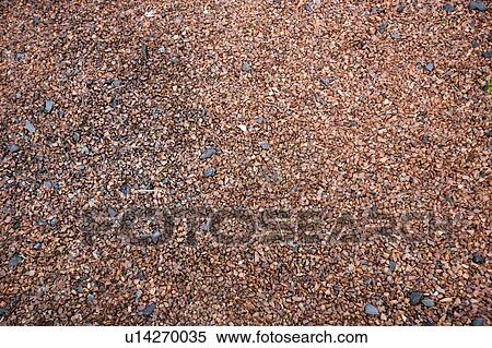 Stock Photography - Red gravel with some grey gravel. Fotosearch