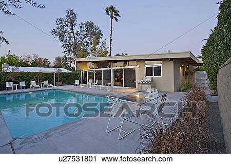 Stock Image - Residential Swimming pool. Fotosearch