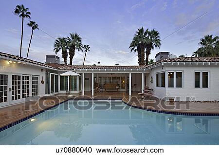 Stock Image - Residential Swimming pool. Fotosearch