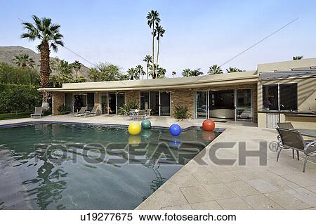 Residential Swimming pool View Large Photo Image Stock Photography - Residential Swimming pool. Fotosearch