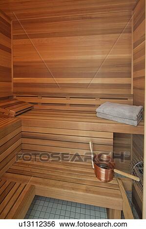 Stock Photograph - Sauna interior. Fotosearch