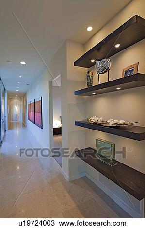 Shelf in hallway of luxury villa View Large Photo Image Stock Image - Shelf in hallway of luxury villa. Fotosearch