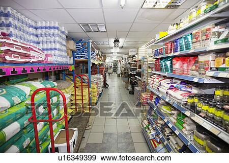 Stock Photo - Shopping aisle in supermarket. Fotosearch