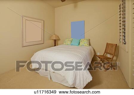 Stock Photo - Simple bedroom. Fotosearch
