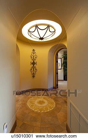 Skylight and hallway in luxury house View Large Photo Image Stock Image - Skylight and hallway in luxury house. Fotosearch