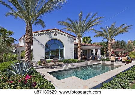 Stock Photo - Small swimming pool in luxury villa. Fotosearch