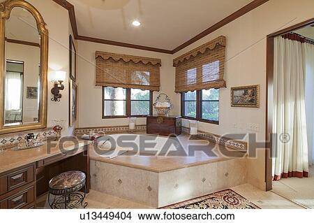 Spacious luxury bathroom in villa View Large Photo Image Picture - Spacious luxury bathroom in villa. Fotosearch