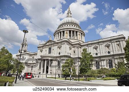 St. Paul's Cathedral against cloudy sky, London, England, UK View Large Photo Image Picture - St. Paul's Cathedral against cloudy sky, London, England, UK. Fotosearch