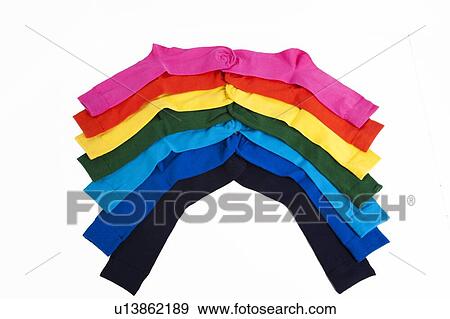 Stack of colorful socks over white background View Large Photo Image Stock Photo - Stack of colorful socks over white background. Fotosearch