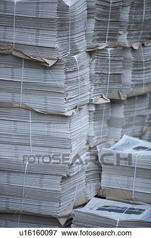 Stack of newspapers View Large Photo Image Stock Photo - Stack of newspapers. Fotosearch