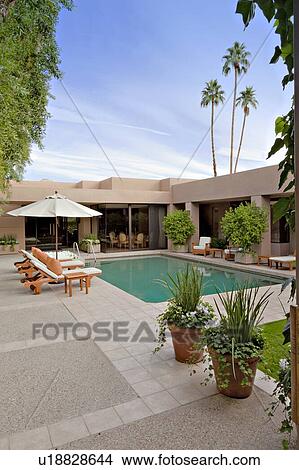 Picture - Swimming pool in luxury manor house. Fotosearch
