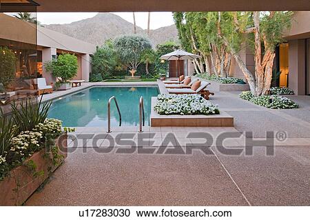 Swimming pool in luxury manor house View Large Photo Image Stock Image - Swimming pool in luxury manor house. Fotosearch