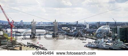 Picture - Tower Bridge over River Thames and cityscape, London, England, UK. Fotosearch