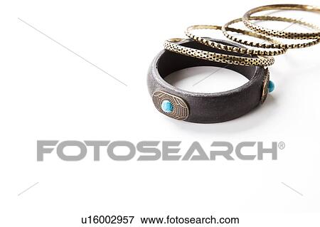Stock Photo - Traditional bangles over white background. Fotosearch