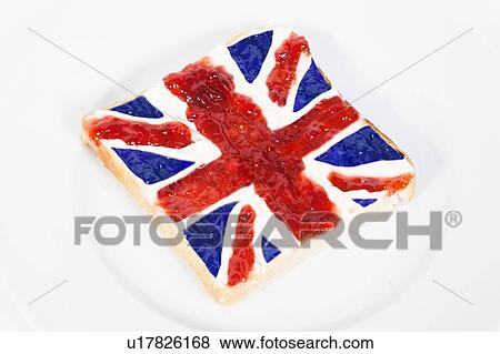 Union Jack Jam on Toast View Large Photo Image Stock Photo - Union Jack Jam on Toast. Fotosearch