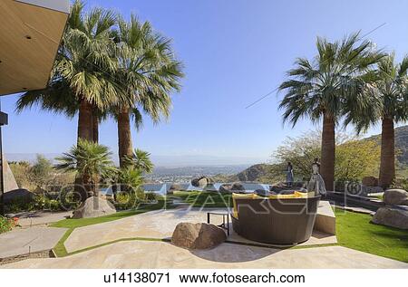 Stock Image - View from manor house. Fotosearch