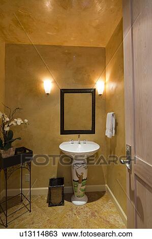 View of bathroom sink in manor house View Large Photo Image Stock Image - View of bathroom sink in manor house. Fotosearch