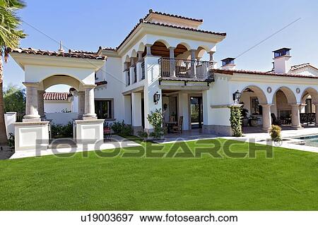 Stock Photo - View of luxury mansion. Fotosearch