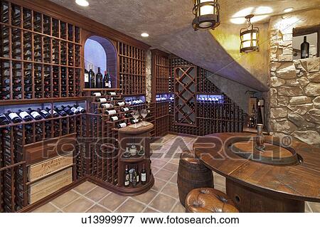 Wine cellar View Large Photo Image Stock Photo - Wine cellar. Fotosearch