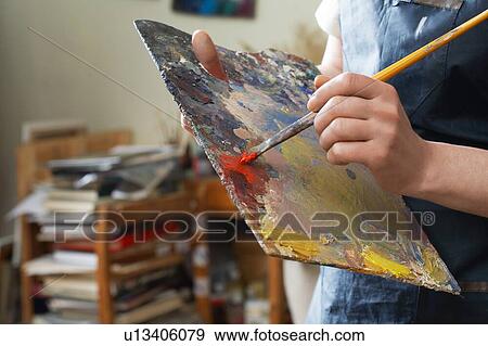 Woman hand close up painting View Large Photo Image Stock Photo - Woman hand close up painting. Fotosearch