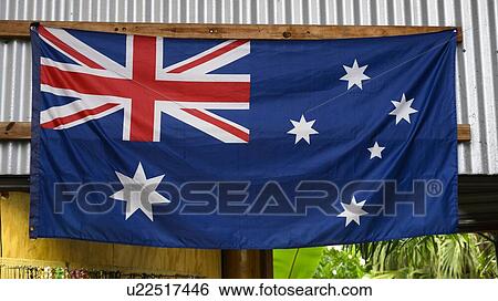 Stock Photograph - Close-up of Australian Flag, Queensland, Australia. Fotosearch