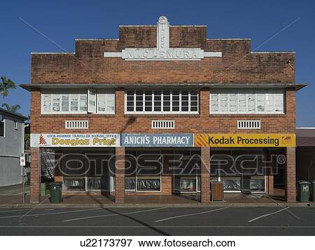 Fa�ade of shops, Mossman, Far North Queensland, Queensland, Australia View Large Photo Image Stock Photo - Fa�ade of shops, Mossman, Far North Queensland, Queensland, Australia. Fotosearch