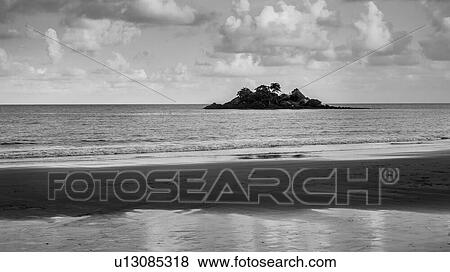 Stock Photo - Scenic view of the beach, Thornton Beach, Far North Queensland, Queensland, Australia. Fotosearch