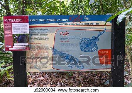 Signboard in a forest, Cape Tribulation Beach, Cape Tribulation, Queensland, Australia View Large Photo Image Picture - Signboard in a forest, Cape Tribulation Beach, Cape Tribulation, Queensland, Australia. Fotosearch
