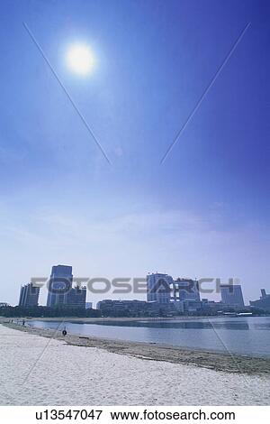 Buildings Behind Beach View Large Photo Image Stock Photo - Buildings Behind Beach. Fotosearch