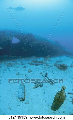 Stock Photo - Fighter Plane Which Sleeps On The Seabed. Fotosearch