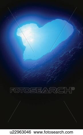 The Underwater Cave Of A Heart Shape View Large Photo Image Stock Photograph - The Underwater Cave Of A Heart Shape. Fotosearch