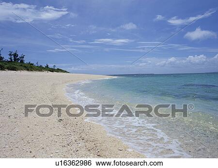 The Seashore Of White Sand View Large Photo Image Stock Photograph - The Seashore Of White Sand. Fotosearch