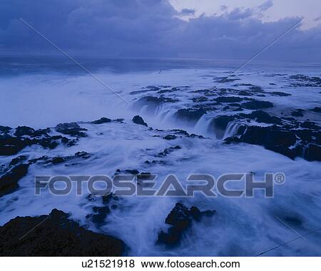 Stock Photo - Water Running Over Rocks. Fotosearch