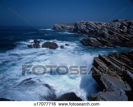 Waves Breaking On Rocks View Large Photo Image Stock Photograph - Waves Breaking On Rocks. Fotosearch