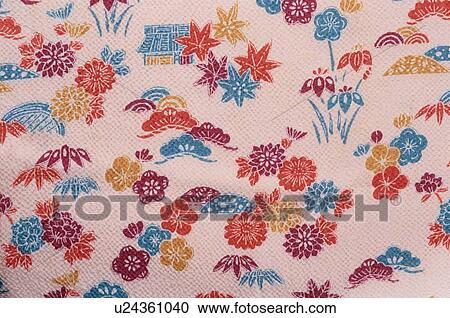Stock Image - Cloth With Floral Patterns. Fotosearch