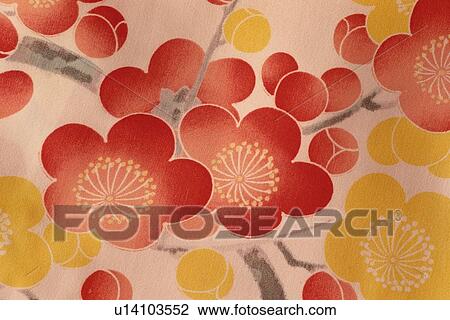 Cloth With Plum Blossoms View Large Photo Image Stock Image - Cloth With Plum Blossoms. Fotosearch