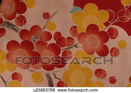 Cloth With Plum Blossoms View Large Photo Image Stock Photo - Cloth With Plum Blossoms. Fotosearch