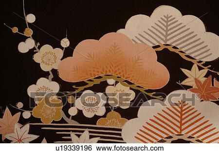 Stock Photograph - Cloth With Plum Blossoms. Fotosearch