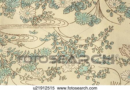 Stock Photography - Dyed Cloth With Flowers. Fotosearch