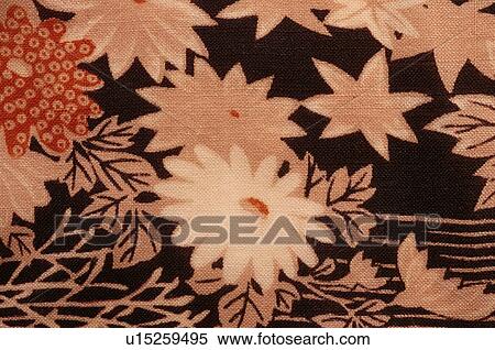 Stock Photography - Floral Patterns On Cloth. Fotosearch