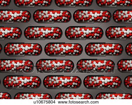 Red and White Capsules View Large Photo Image Picture - Red and White Capsules. Fotosearch