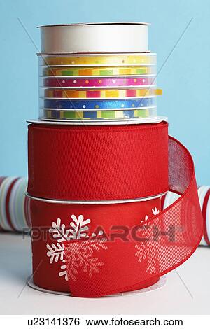 Christmas ribbons View Large Photo Image Stock Photograph - Christmas ribbons. Fotosearch