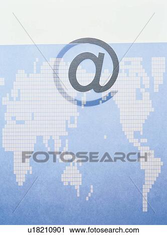 At Symbol On World Map View Large Photo Image Stock Image - At Symbol On World Map. Fotosearch