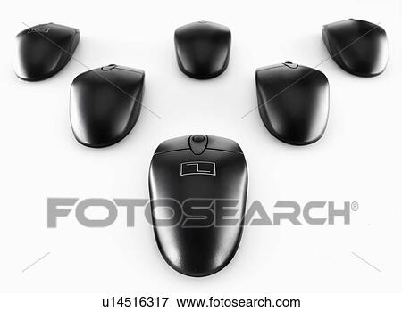 Black computer mice View Large Photo Image Stock Photo - Black computer mice. Fotosearch